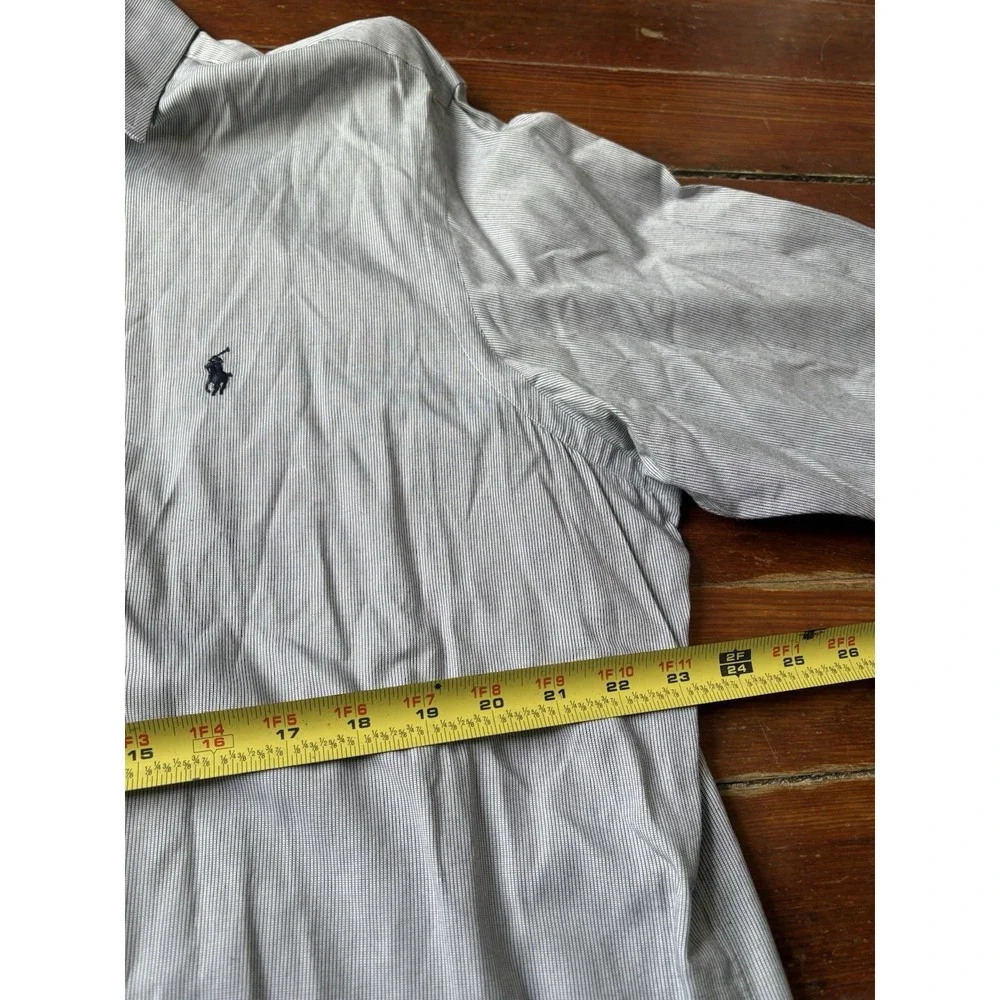 Polo Ralph Lauren Shirt Mens 17 / 34/35 Blue M Andrew Classic‎ Fit Button Up